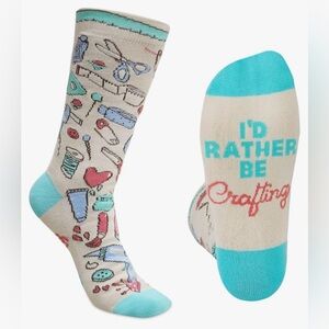 InnoBeta “I'd Rather be Crafting” Crew Socks